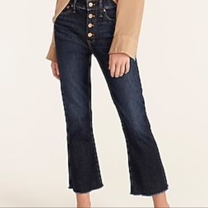 J. Crew Billie Boot Crop Jean in Dark Denim Wash